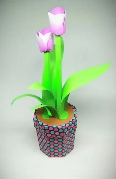 Vaso Flores Tulipas Arquivo Silhouette Dias Mães