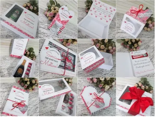 Arquivo Silhouette Kit Caixa Doces dia dos Namorados