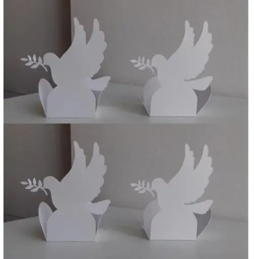 Forminhas para Batizado Pombas - Arquivo Silhouette