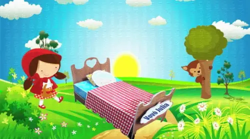 Cama Caixa Vovozinha Chapeuzinho Vermelho Arquivo de Corte
