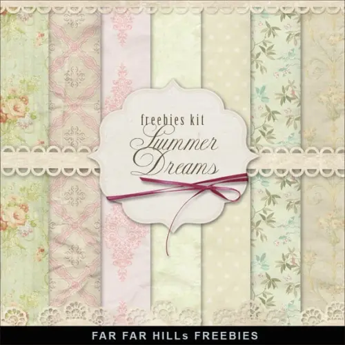 Kit Papel Digital Floral Envelhecido Verde Pastel 2