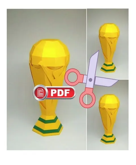 Centro de Mesa Troféu Copa do Mundo Arquivo pdf Tesoura