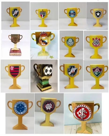 Arquivo Silhouette Kit Taça Trofeu Futebol