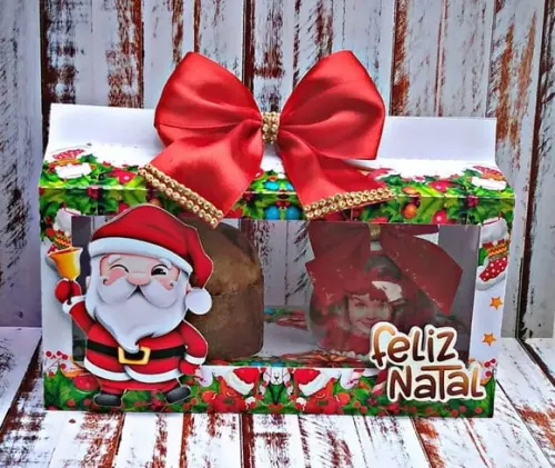 Molde para Corte Caixa Mini Panetone e Esfera Natal