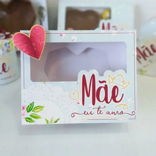 Arquivo Silhouette Caixa Coração Lapidado 200g dia das mães