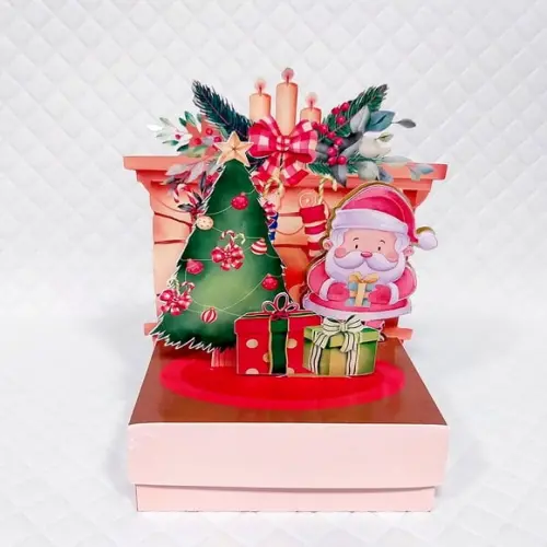Molde para Corte Caixa Cenario Natal