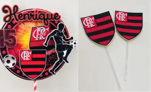 Arquivo De Corte Topper Bolo E Docinhos Flamengo Futebol