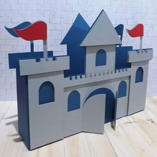 Caixinha Castelo 3D Arquivo Silhouette