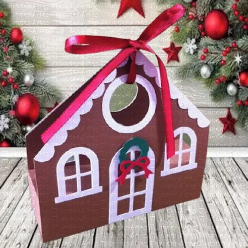 Arquivo Silhouette Casinha Porta Bombom Natal