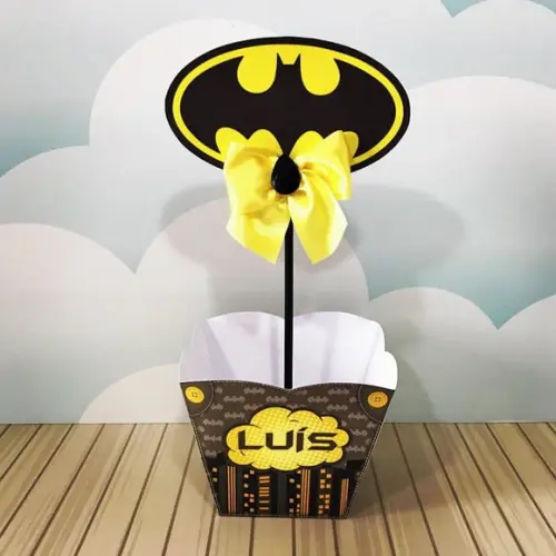 Arquivo Silhouette Centro De Mesa Batman Cute