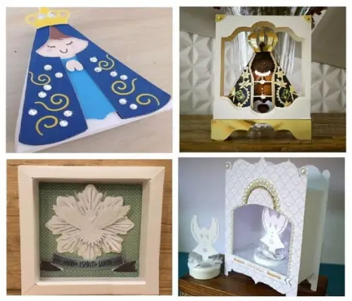 Kit Decoração Católico Santas e Oratório Arquivo Si