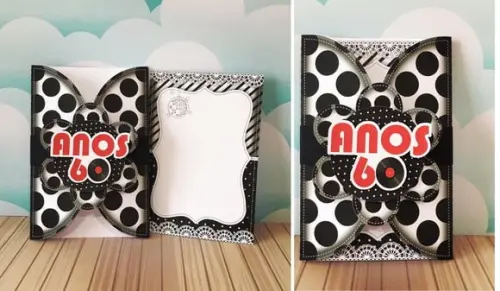 Arquivo Silhouette Convite Aniversário Anos 60