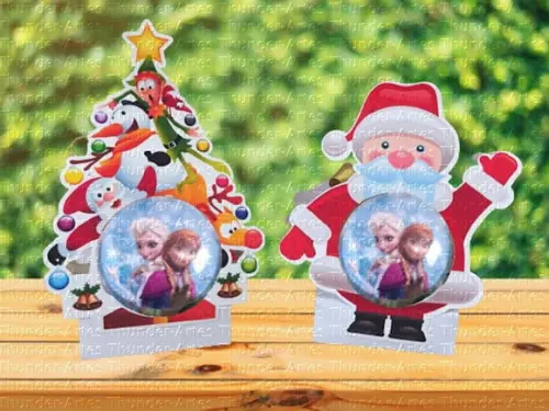 Arquivo Silhouette Porta bolinha acrilica Natal