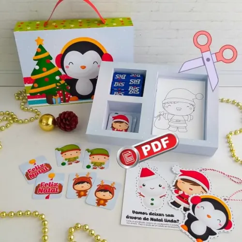 Arquivo pdf Kit Diversão Natal Crianças para Tesourete