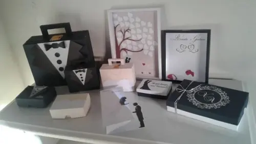 Arquivo Silhouette Kit Caixas Convite Casamento Luxo