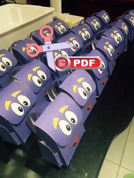 Caixinha Mochila Dora Aventureira - Arquivo pdf - Tesoura