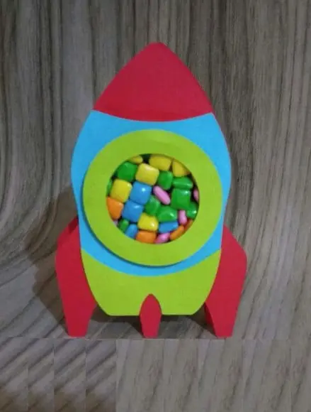 Arquivo Silhouette Caixinha Foguete Brinquedos