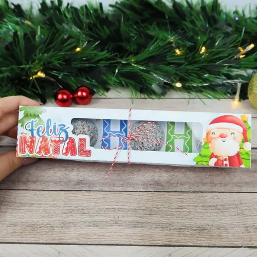 Arquivo de Corte Caixa para 3 Doces Natal