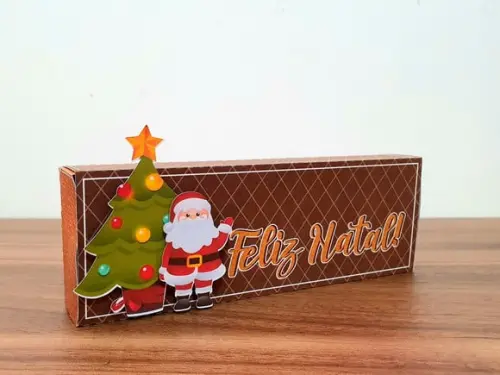 Molde para Corte Caixa Bis Natal