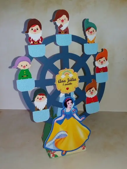 Arquivo Silhouette Cone Roda Gigante Branca de Neve