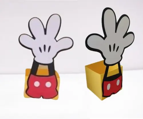 Arquivo Silhouette Caixa Balão Luva Mickey