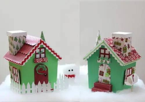 Arquivo Silhouette Caixa Casinha do Papai Noel na