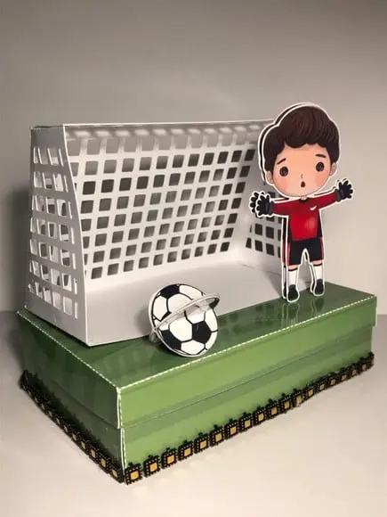 Arquivo de Corte Caixa com Tampa Trave Futebol