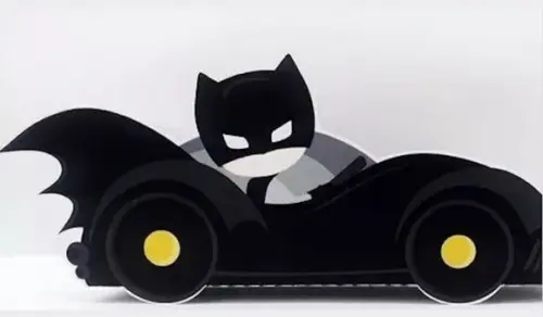 Arquivo de Corte Silhouette Caixa Carro do Batman