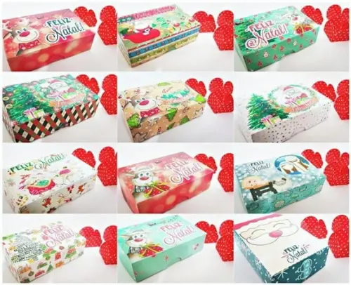 Arquivo Silhouette Caixas para Bombom ou Presente Natal