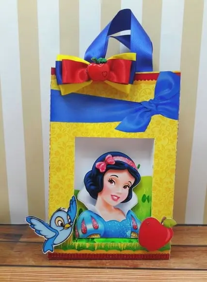 Arquivo Silhouette Sacolinha Visor Branca de Neve