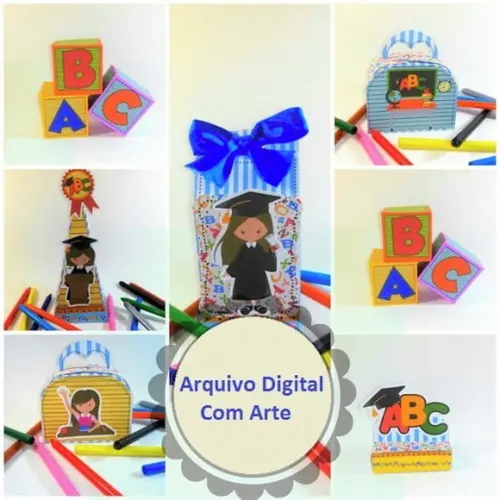 Kit Formatura Infatil Arquivo Silhouette