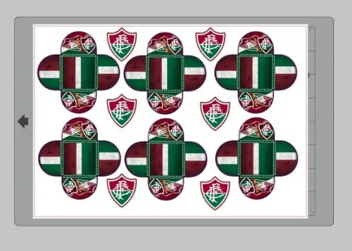 Molde Digital para Silhouette Forminhas Futebol Fluminense