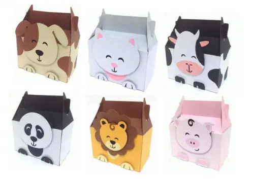 Arquivo Silhouette Caixinhas mini animais