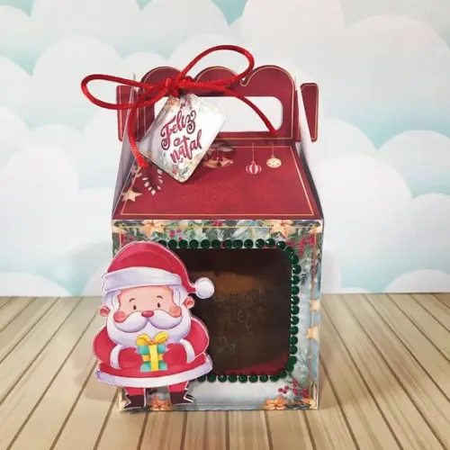 Arquivo de Corte Caixa para Mini Panetone 80g Natal