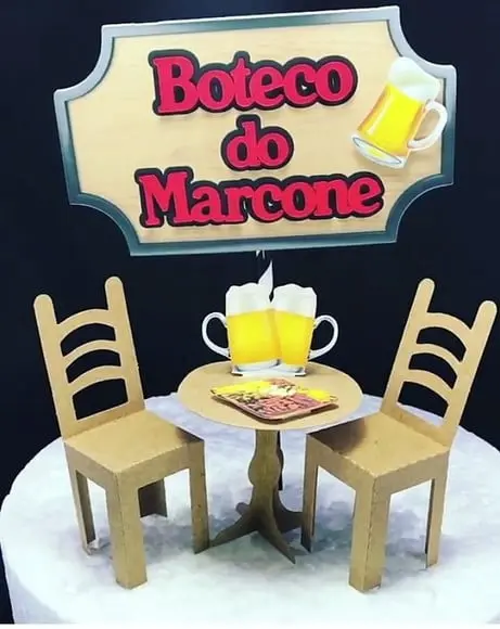 Arquivo Silhouette Kit Boteco Mesa e Cadeiras