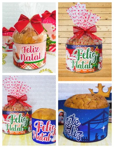 Arquivo Silhouette Capas Saia para panetone Natal