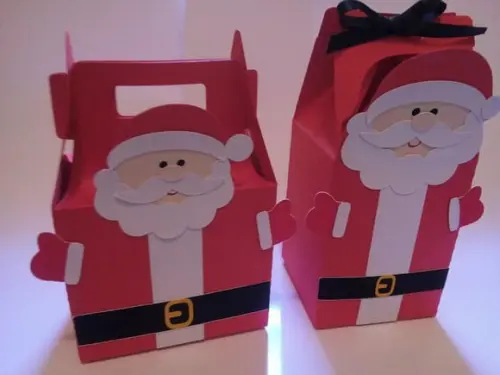 Arquivo Silhouette Caixinha Milk Papai Noel Natal Camadas