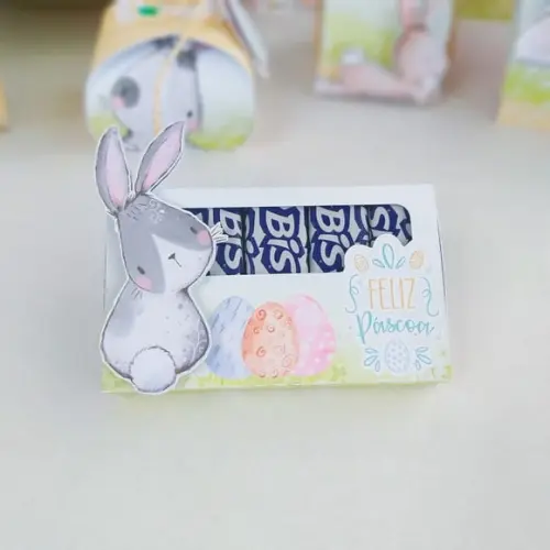 Arquivo de Corte Caixa 5 Bis Páscoa Coelhos