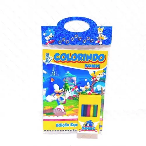 Arquivo de Corte Revistinha para Colorir Sonic pdf
