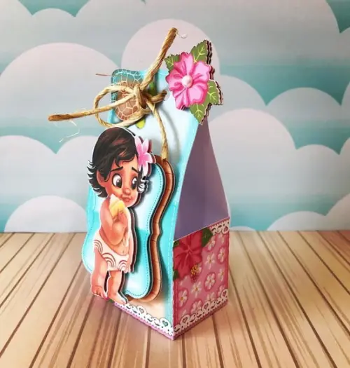 Arquivo Silhouette Caixa Sacolinha Moana Baby