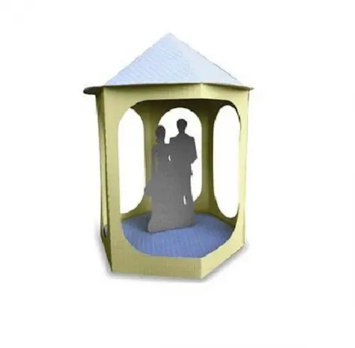 Arquivo Silhouette Caixa Coreto Noivos Casamento