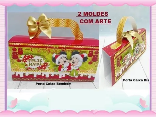 Arquivo Silhouette Capa Caixa Bis e Bombom Natal Infantil