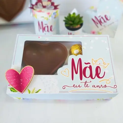 Arquivo Silhouette Caixa Coração Colher 06 Doces das mães
