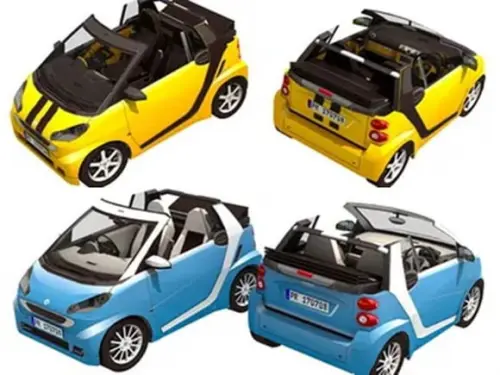 Arquivo pdf Papercraft Mercedes Benz Smart Cabrio 3d