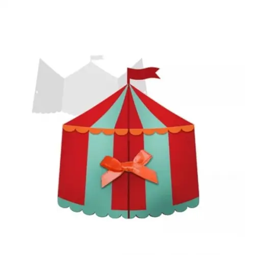 Arquivo de Corte Silhouette Convite Tenda Circo
