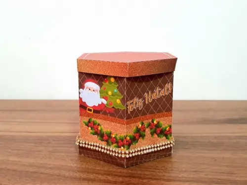 Molde para Corte Caixa Panetone 250g Natal