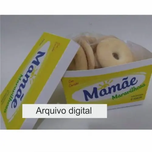 Arquivo Silhouette Caixinha Biscoitos dia das Mães