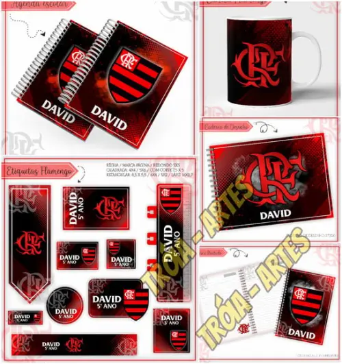 Arquivo Silhouette Kit volta as aulas Futebol Flameng
