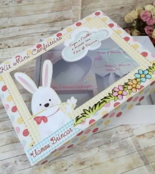 Arquivo Silhouette Mini Confeiteiro Coelho Páscoa