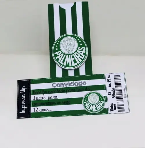 Arquivo de Corte Convite Ingresso P4lmeiras Futebol